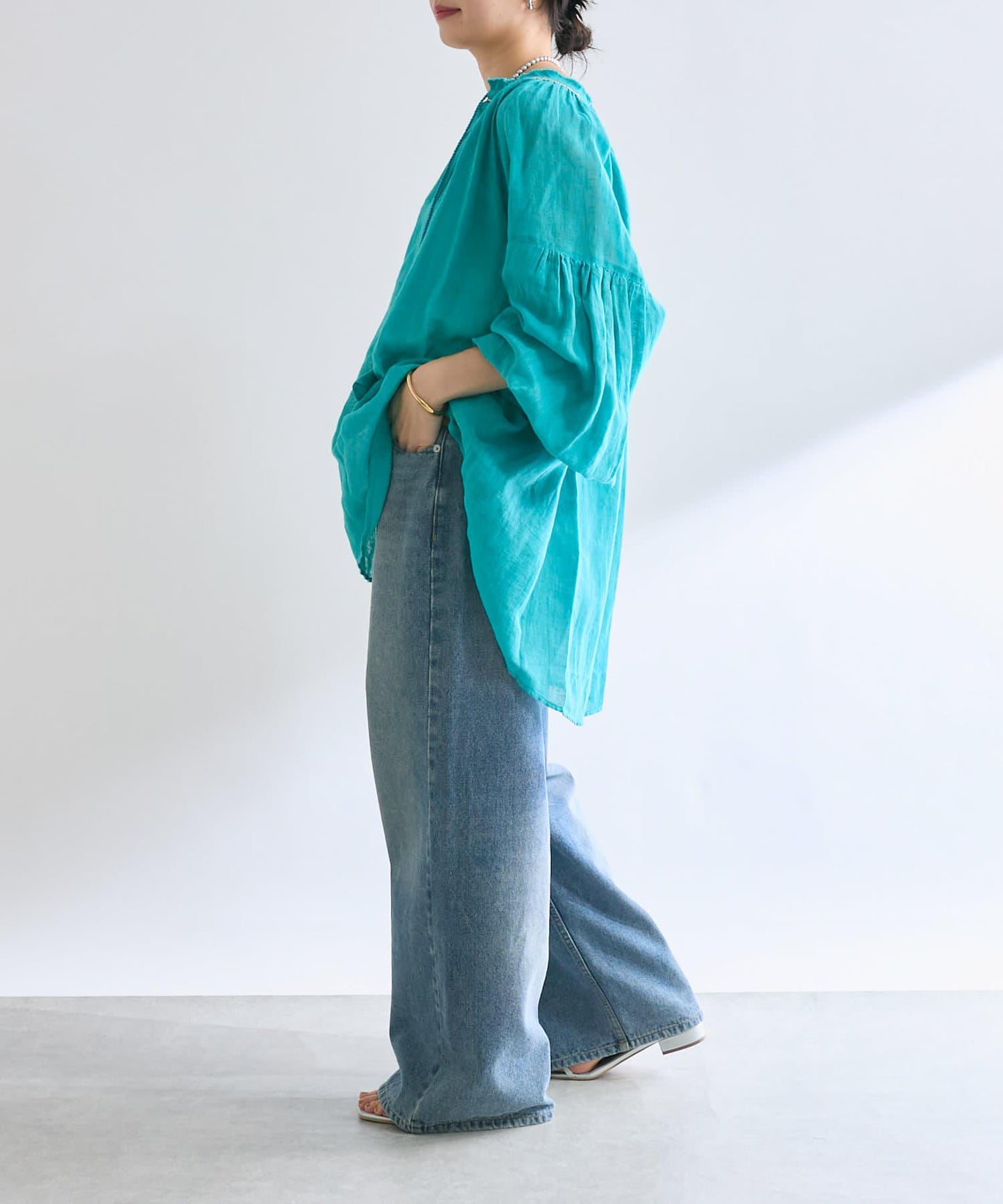 【à Nice (尼斯風)】珠片刺繡襯衫/5月下旬發貨預定