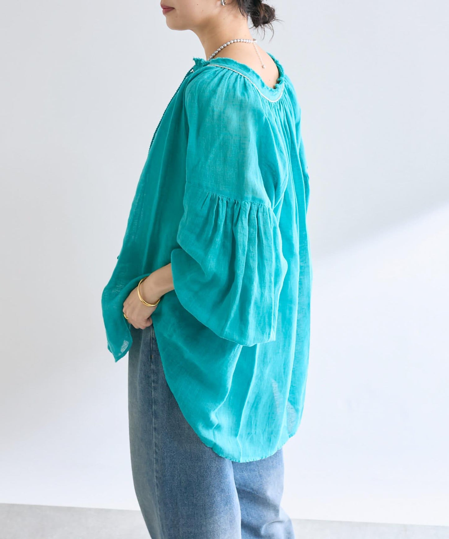 【à Nice (尼斯風)】珠片刺繡襯衫/5月下旬發貨預定