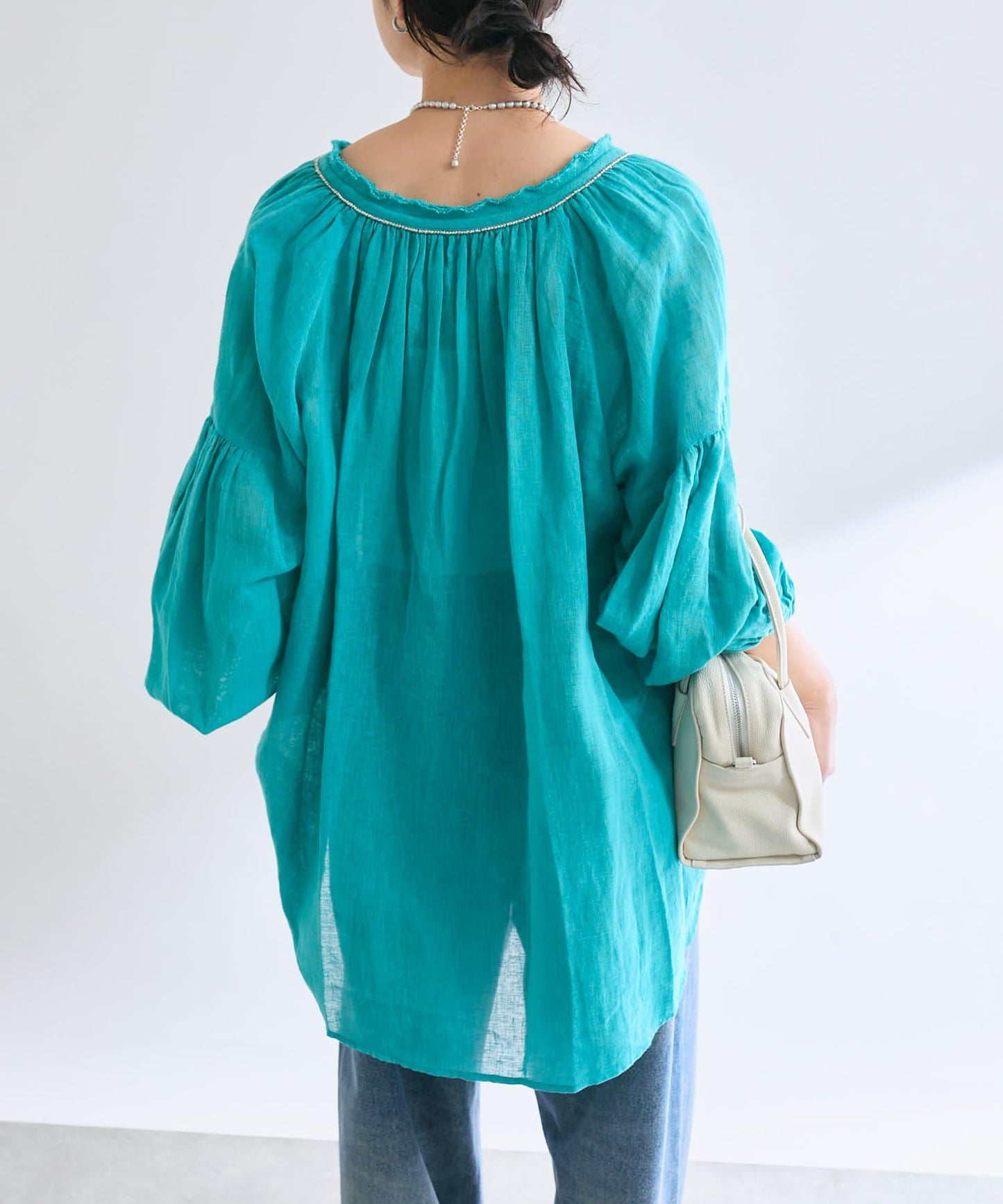 【à Nice (尼斯風)】珠片刺繡襯衫/5月下旬發貨預定
