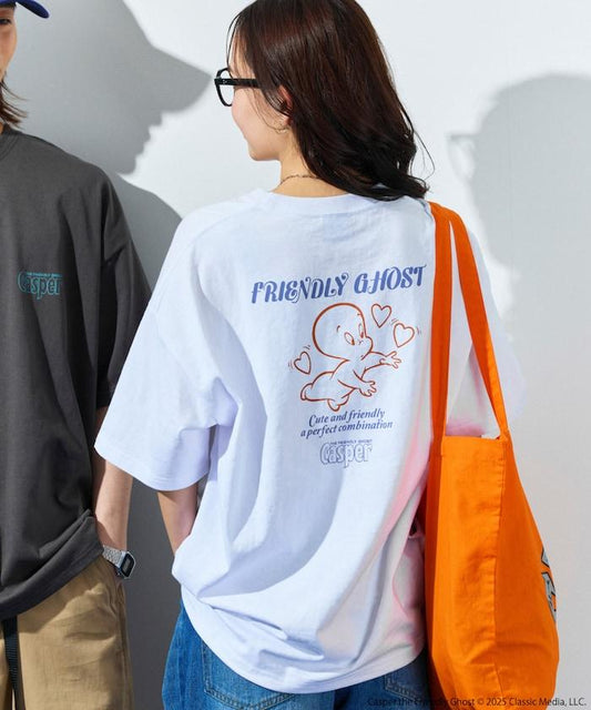 CASPER/卡斯伯 聯名 大尺寸 後背印花 圓領 T恤