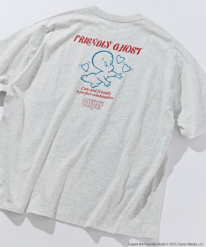 CASPER/卡斯伯 聯名 大尺寸 後背印花 圓領 T恤