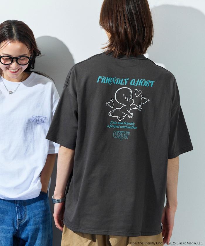 CASPER/卡斯伯 聯名 大尺寸 後背印花 圓領 T恤