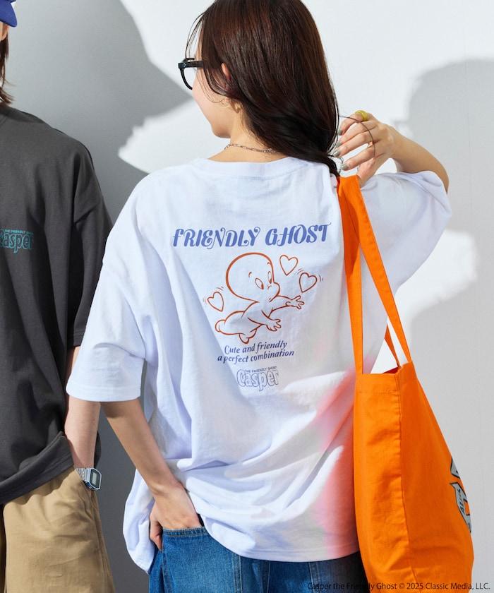 CASPER/卡斯伯 聯名 大尺寸 後背印花 圓領 T恤