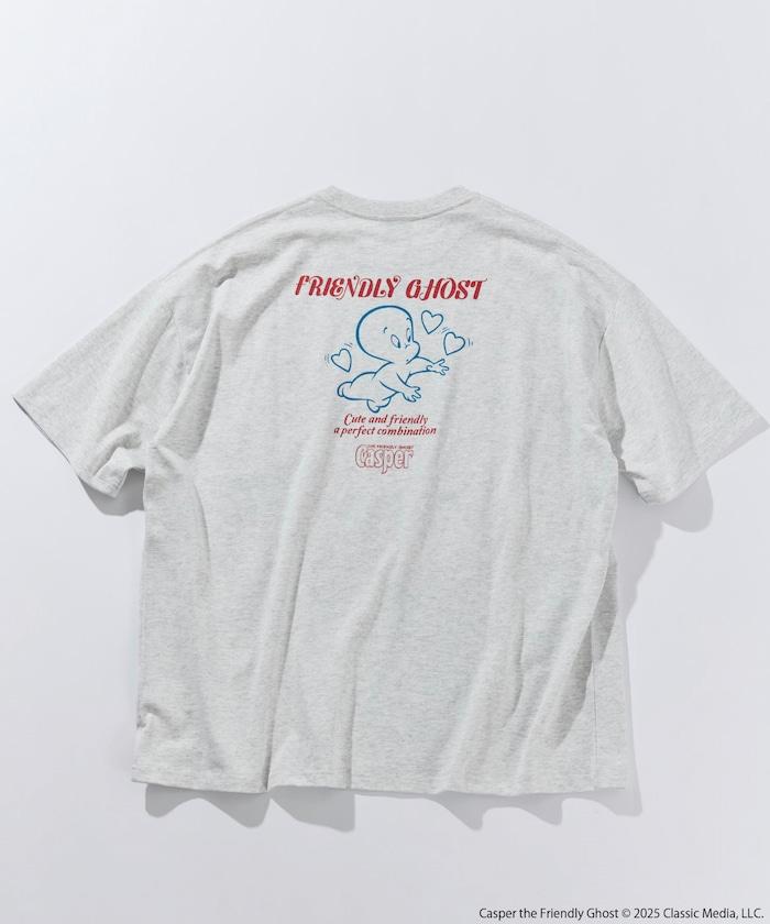 CASPER/卡斯伯 聯名 大尺寸 後背印花 圓領 T恤