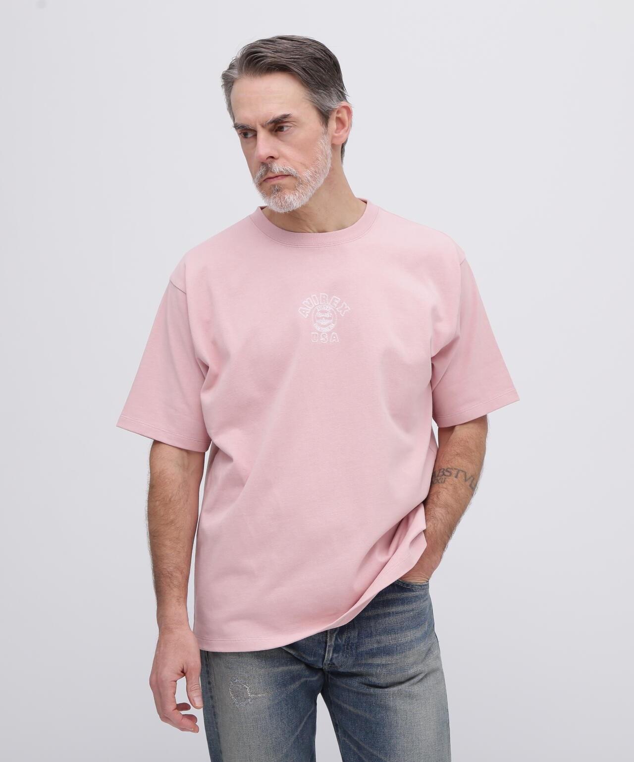 《&DEPOT限定》ONE POINT EMB T-SHIRT"VARSITY LOGO" / 單點刺繡 短袖T恤 街頭標誌