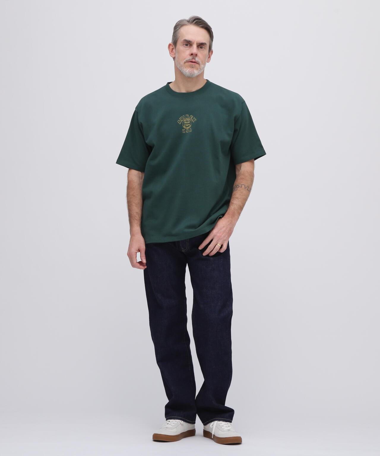 《&DEPOT限定》ONE POINT EMB T-SHIRT"VARSITY LOGO" / 單點刺繡 短袖T恤 街頭標誌