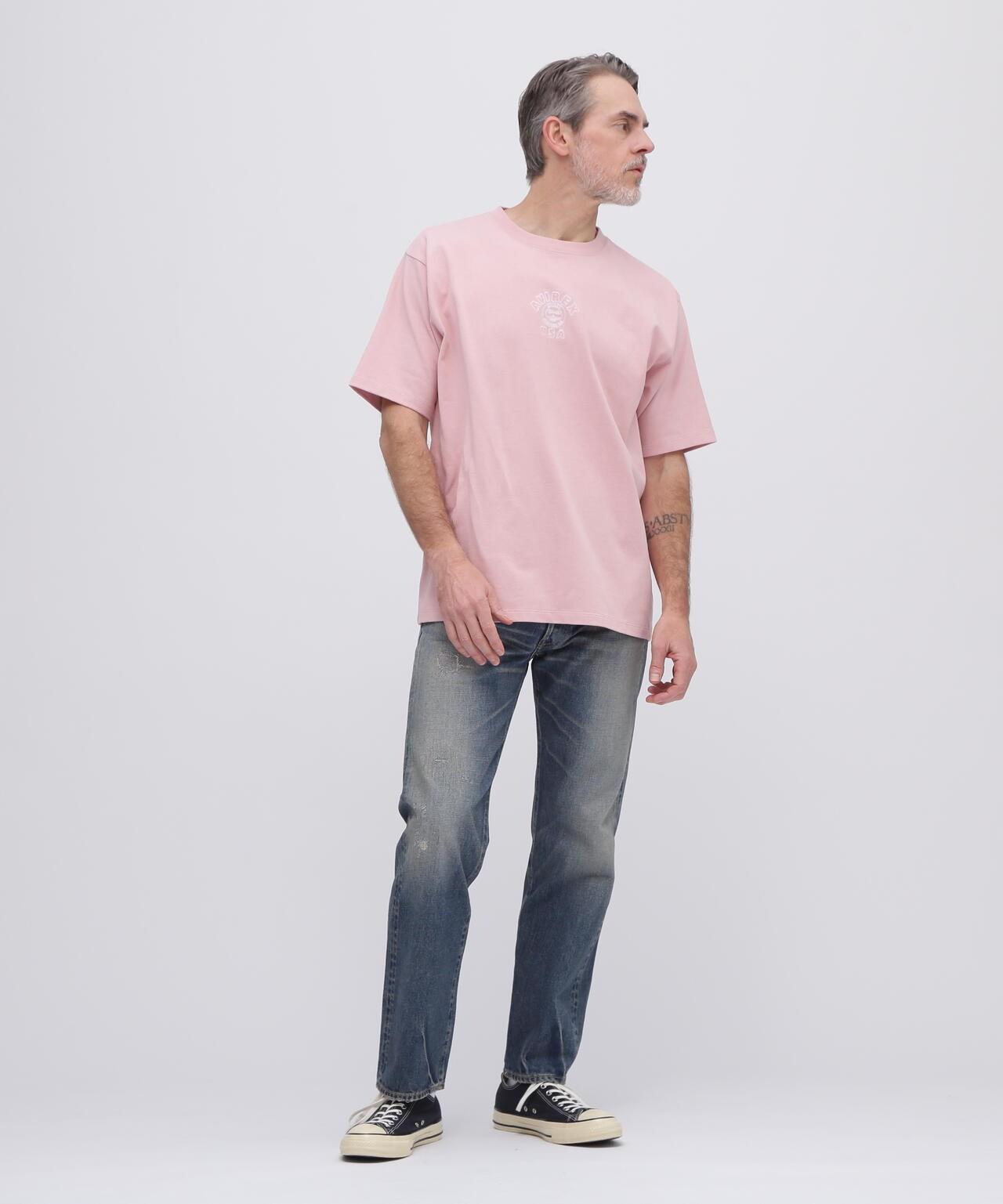 《&DEPOT限定》ONE POINT EMB T-SHIRT"VARSITY LOGO" / 單點刺繡 短袖T恤 街頭標誌