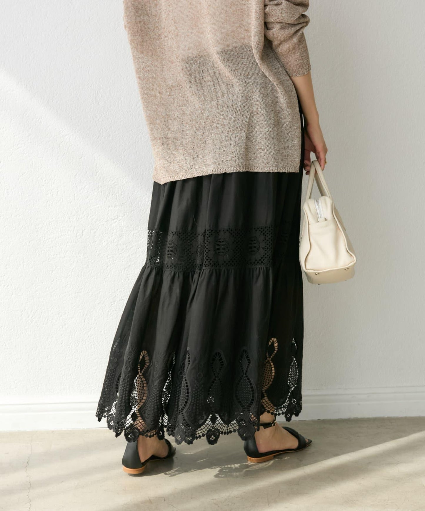 【刺繡華麗】化學蕾絲層疊裙