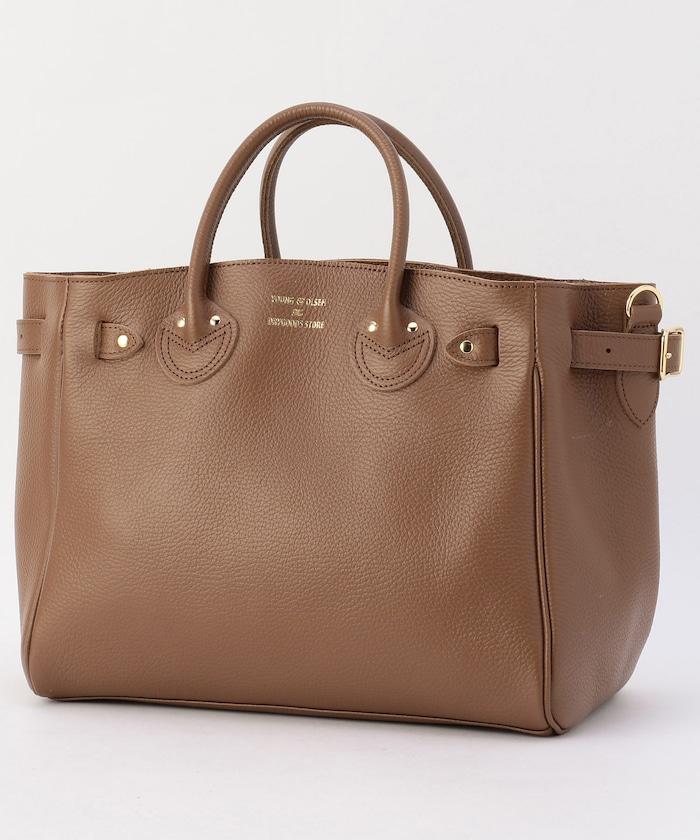 壓花皮革腰帶托特包S