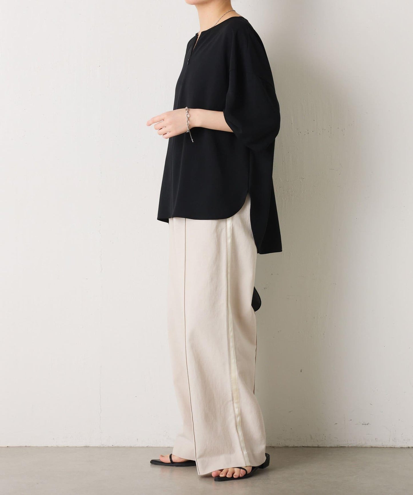 【運動服面料新款】運動服摺疊袖無袖上衣