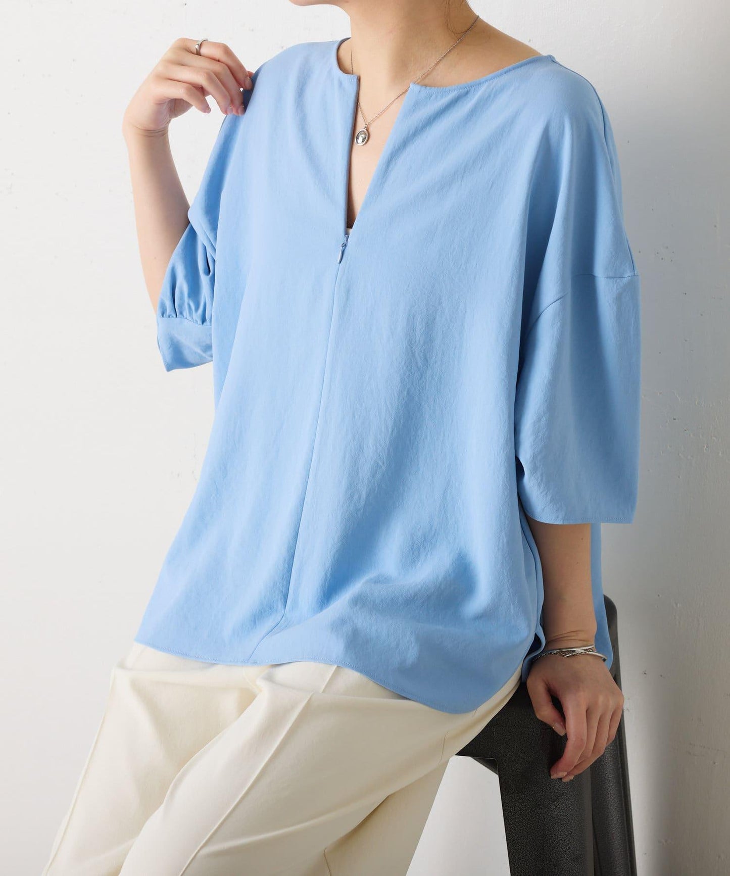 【運動服面料新款】運動服摺疊袖無袖上衣