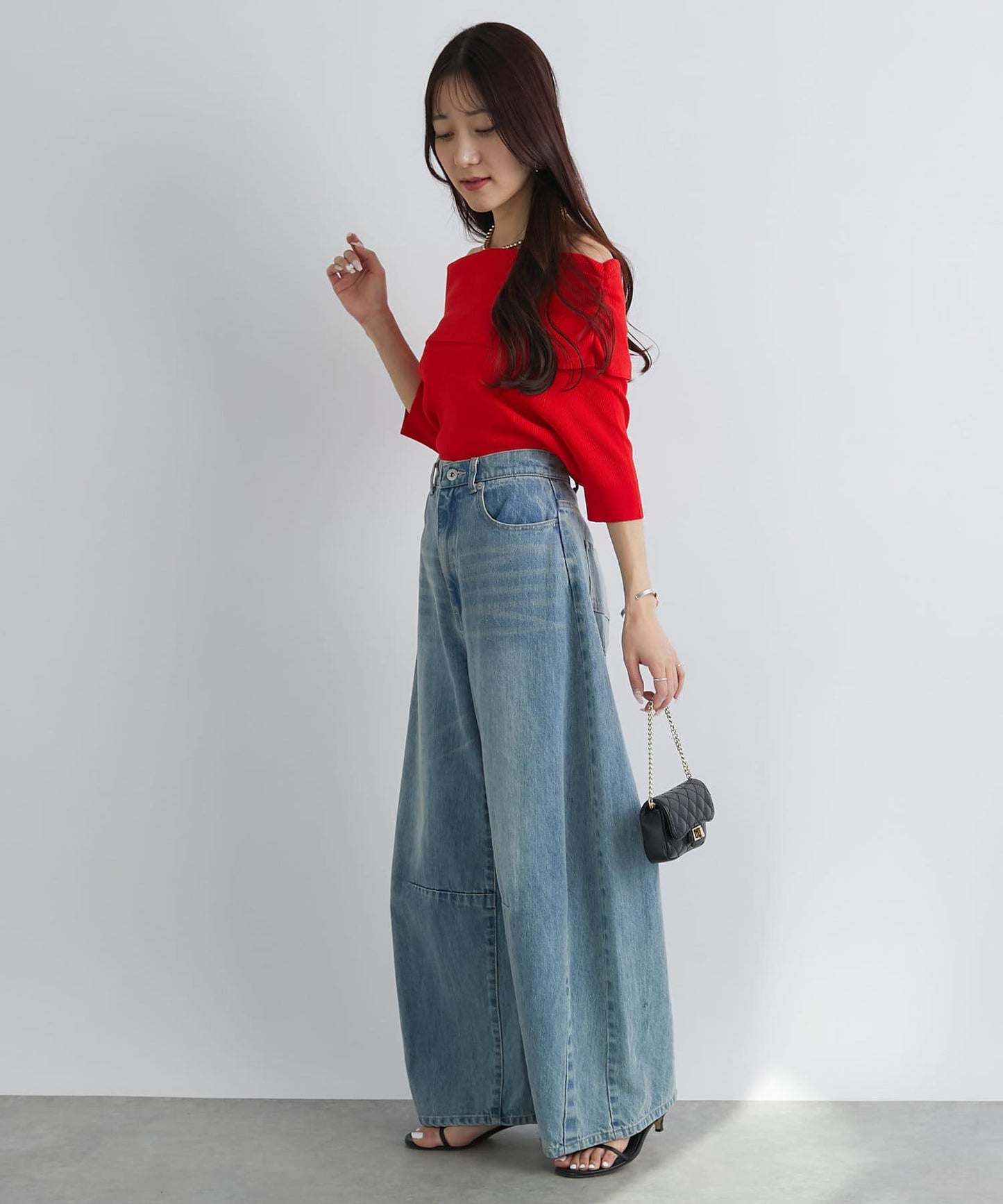 【最強美人效果】冷感防曬露肩針織衫