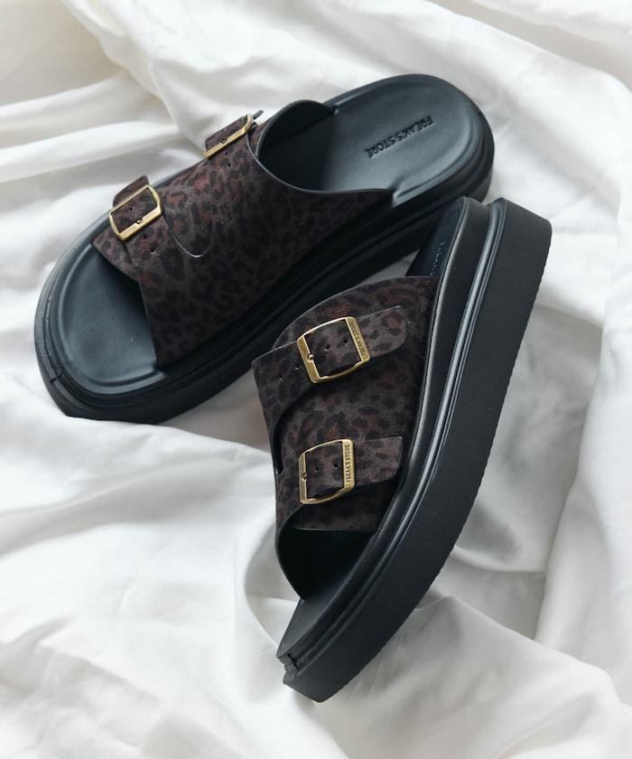 雙扣滑塊涼鞋 / 厚底平底鞋