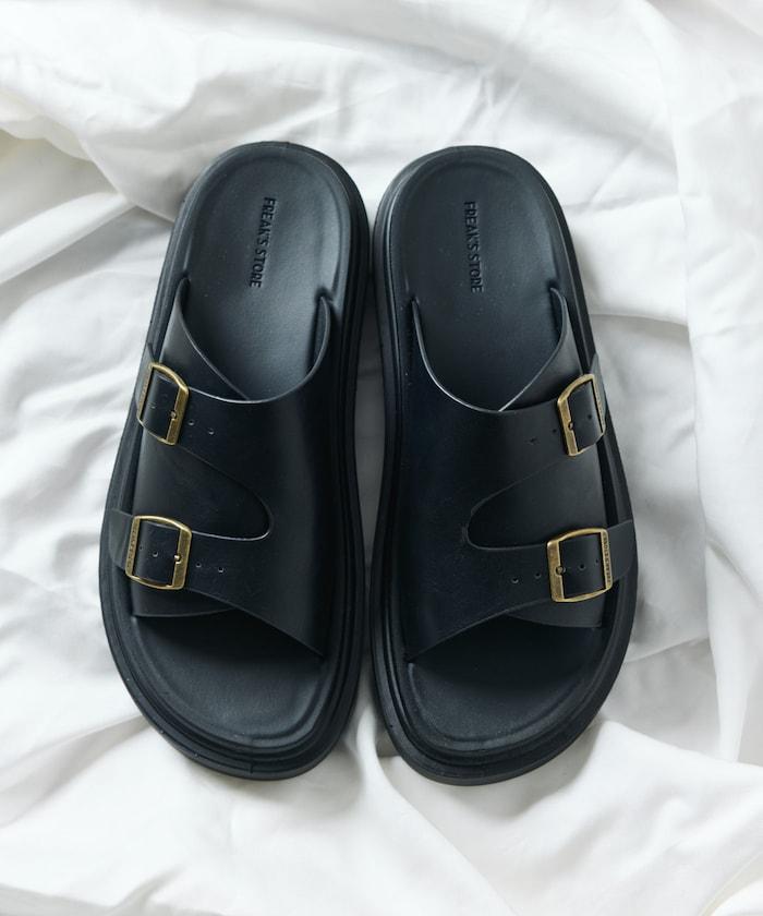 雙扣滑塊涼鞋 / 厚底平底鞋