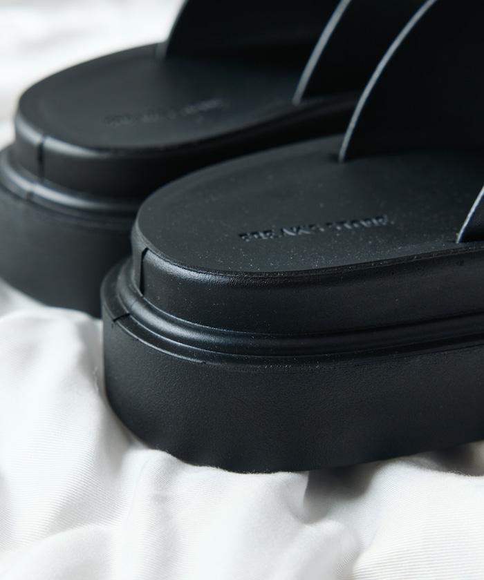 雙扣滑塊涼鞋 / 厚底平底鞋