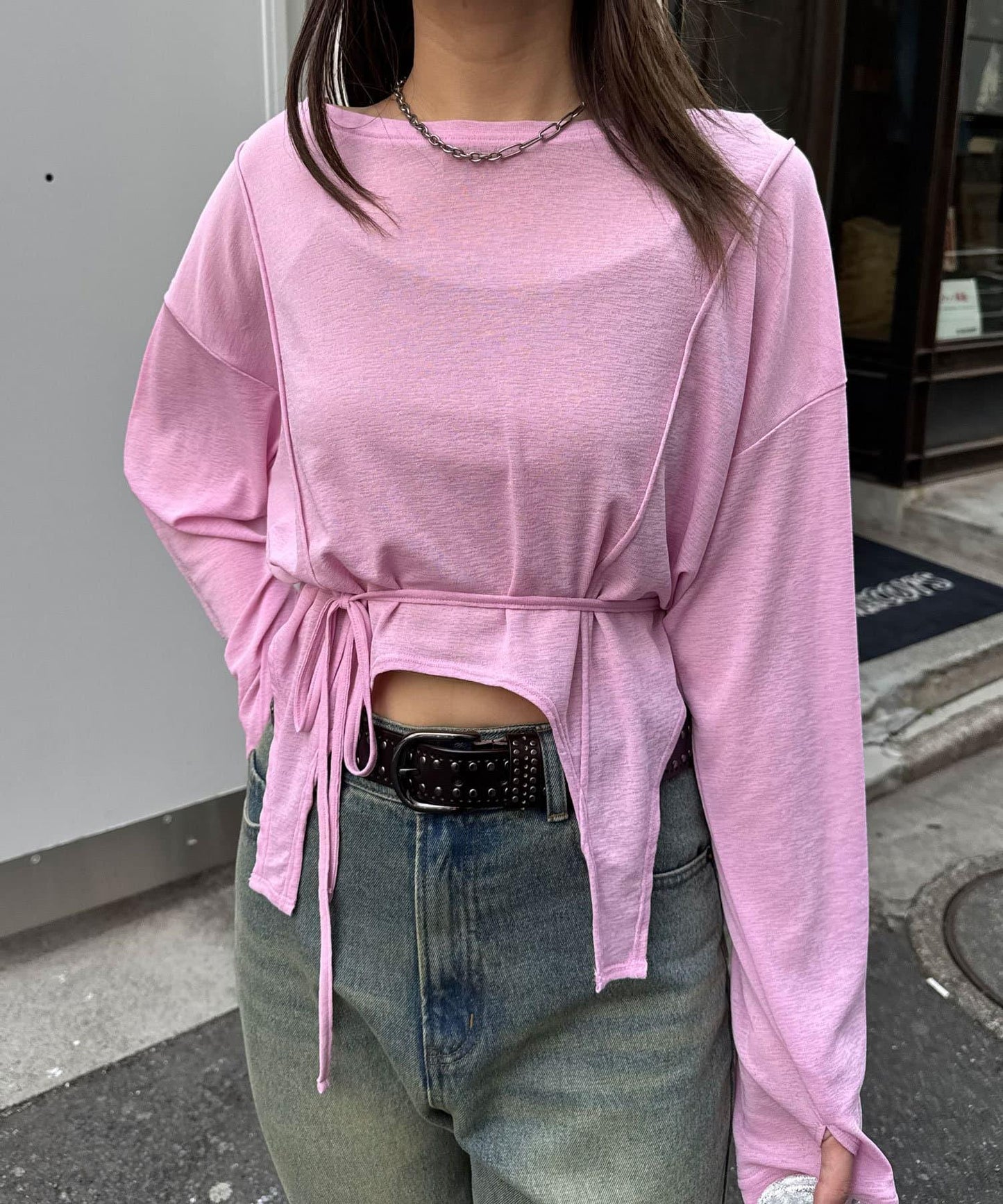 吊帶露臍上衣(帶頸圈)