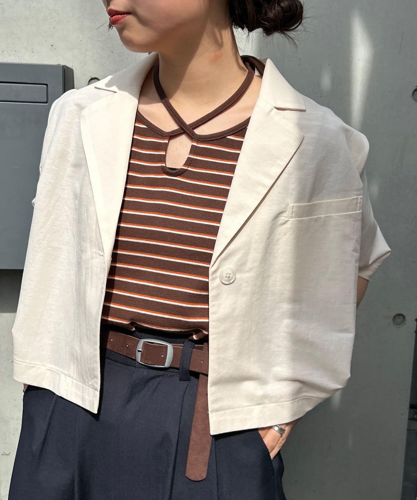 【S.L尺碼展開】短袖褶皺夾克