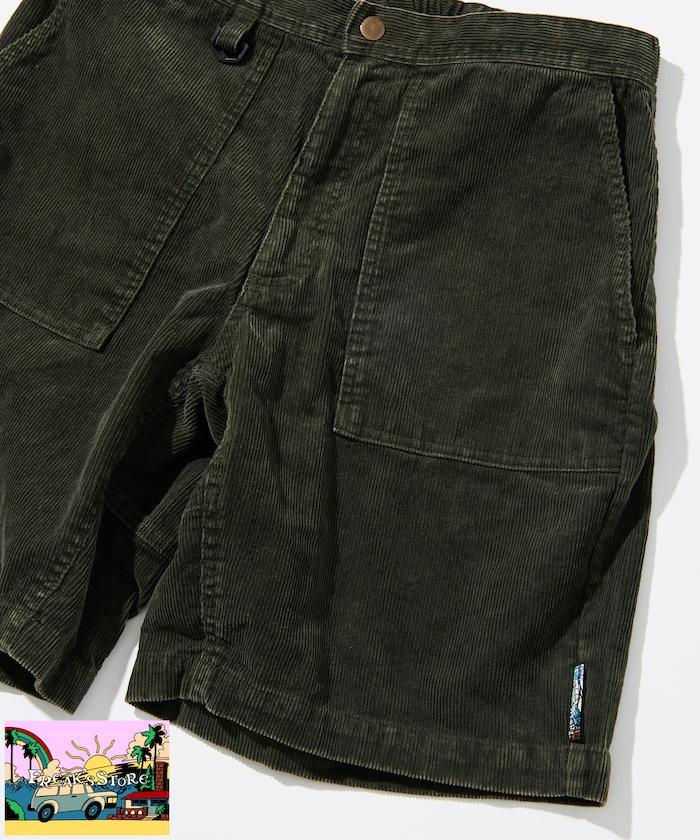 【海灘&節日】粉末漂白加工 夏季燈芯絨短褲