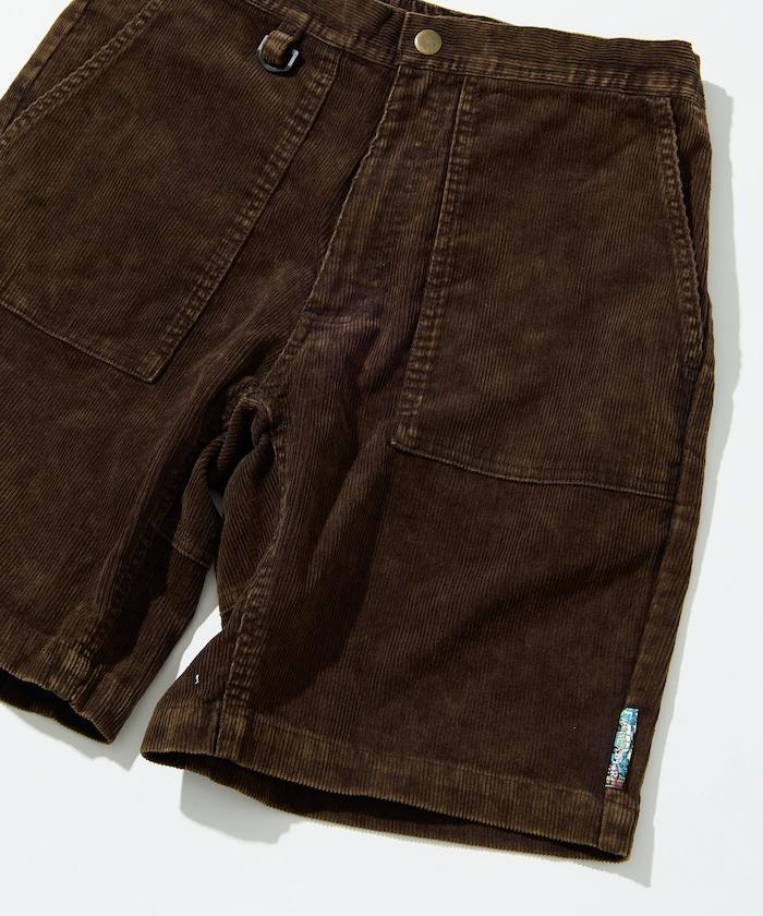 【海灘&節日】粉末漂白加工 夏季燈芯絨短褲