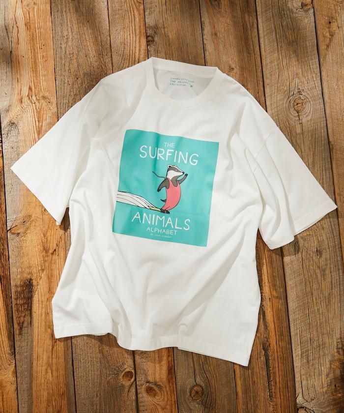 衝浪動物圖案T恤