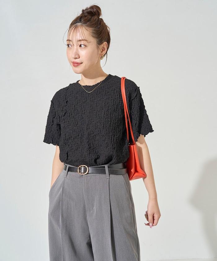 剪裁蓬鬆泡泡蜜瓜設計T恤