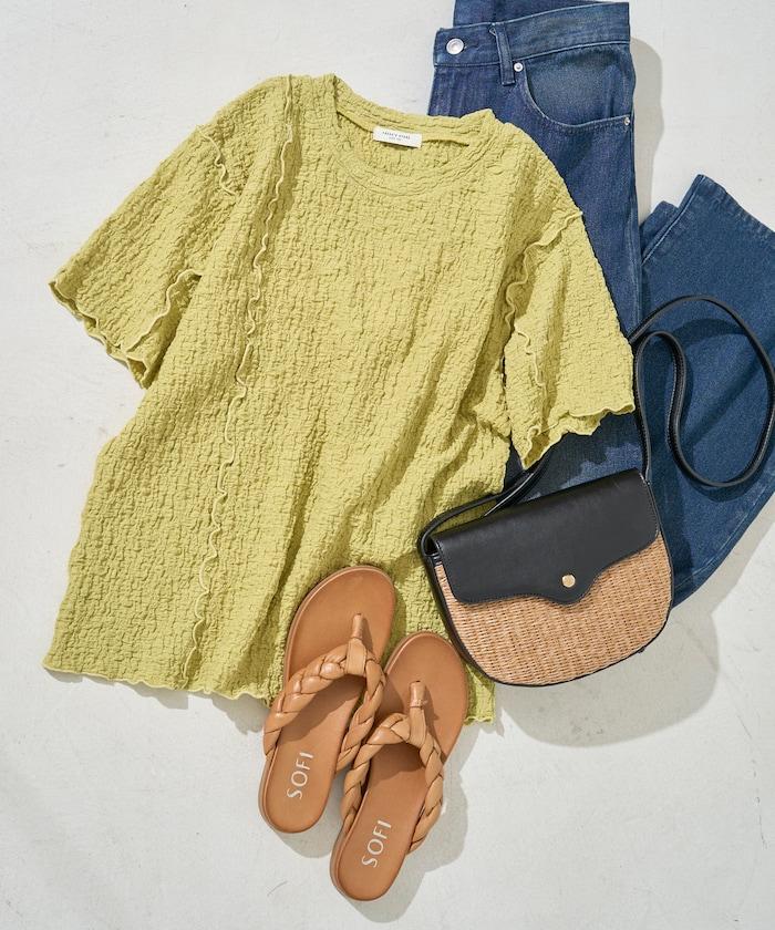 剪裁蓬鬆泡泡蜜瓜設計T恤