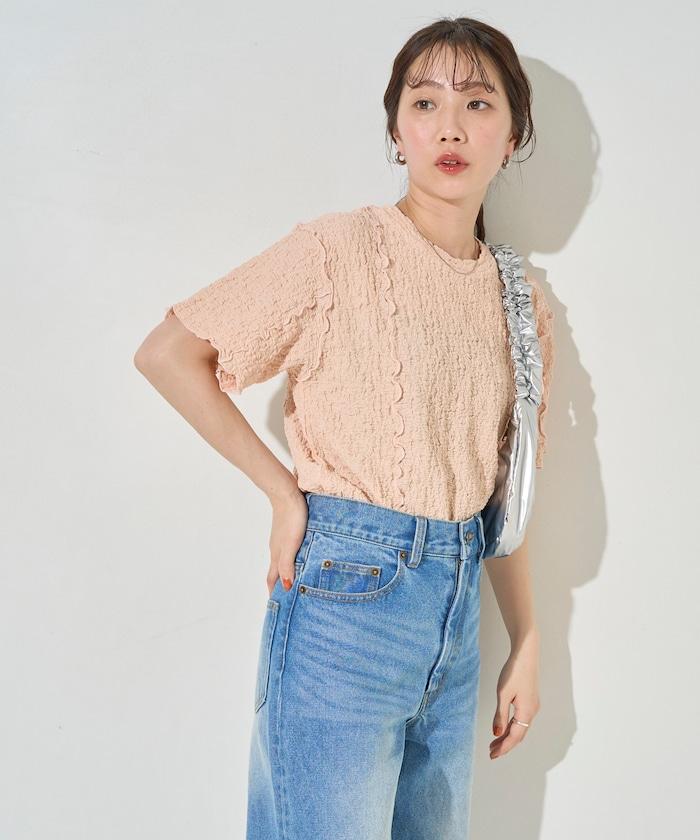 剪裁蓬鬆泡泡蜜瓜設計T恤