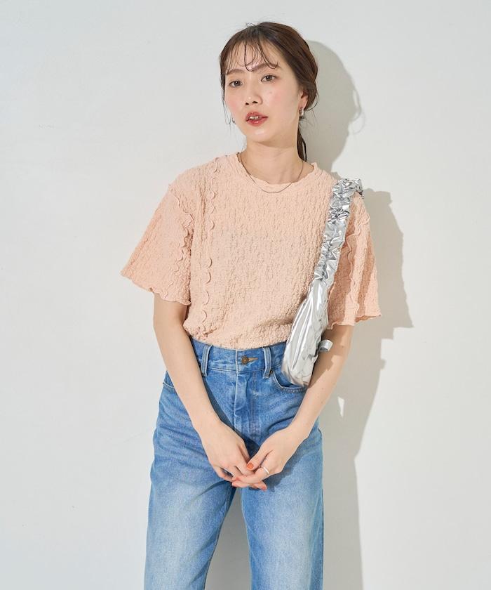 剪裁蓬鬆泡泡蜜瓜設計T恤