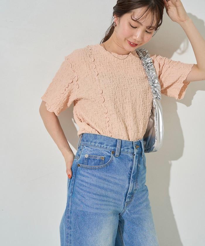 剪裁蓬鬆泡泡蜜瓜設計T恤