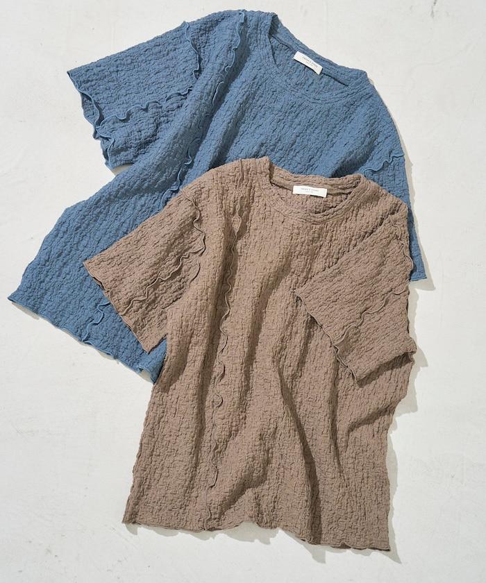 剪裁蓬鬆泡泡蜜瓜設計T恤