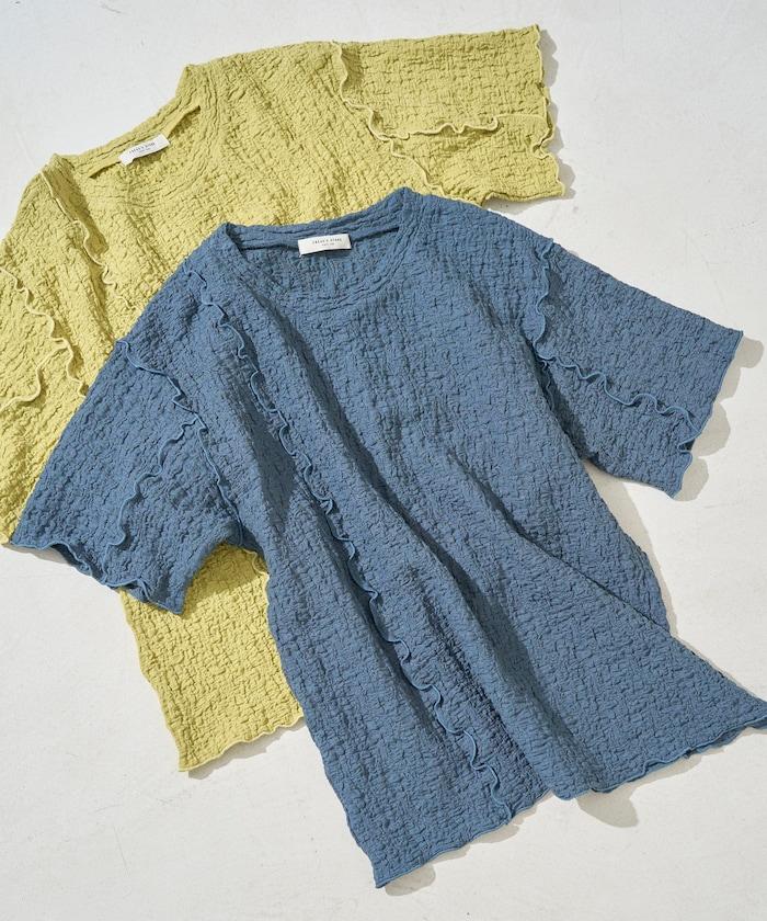 剪裁蓬鬆泡泡蜜瓜設計T恤