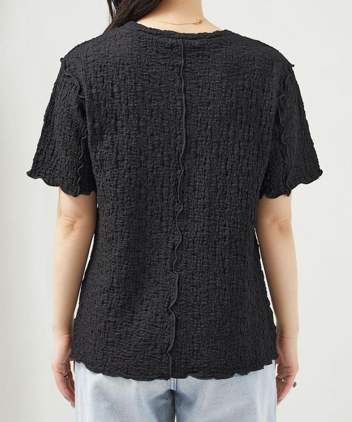 剪裁蓬鬆泡泡蜜瓜設計T恤