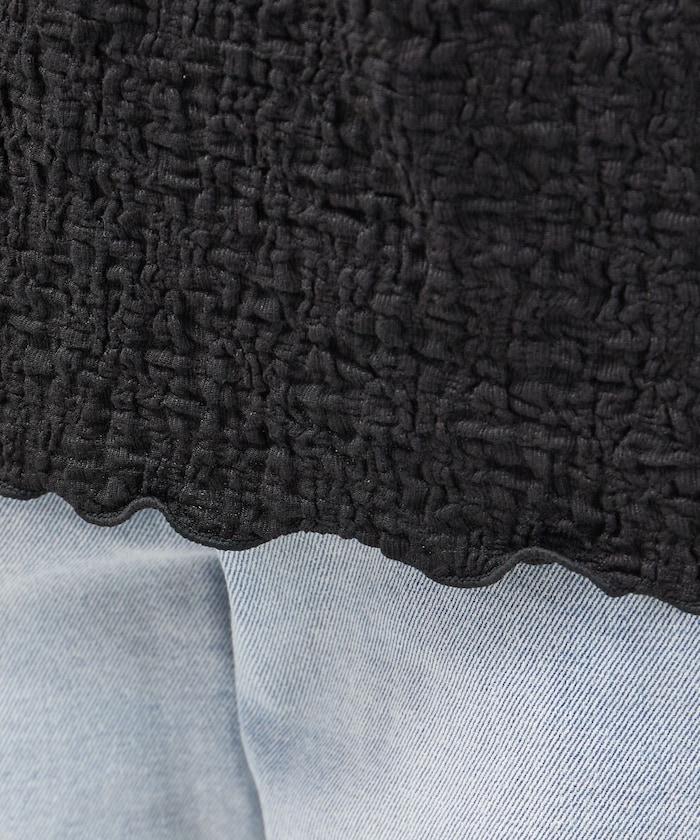 剪裁蓬鬆泡泡蜜瓜設計T恤