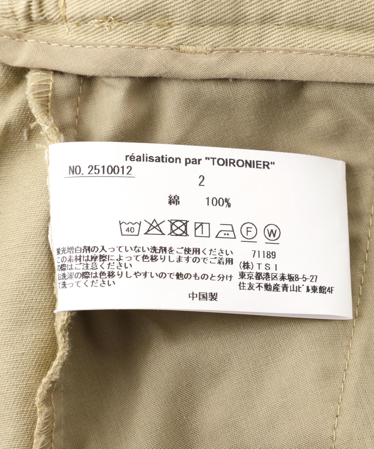 Toironier/託瓦羅尼耶/2褶口休閒褲