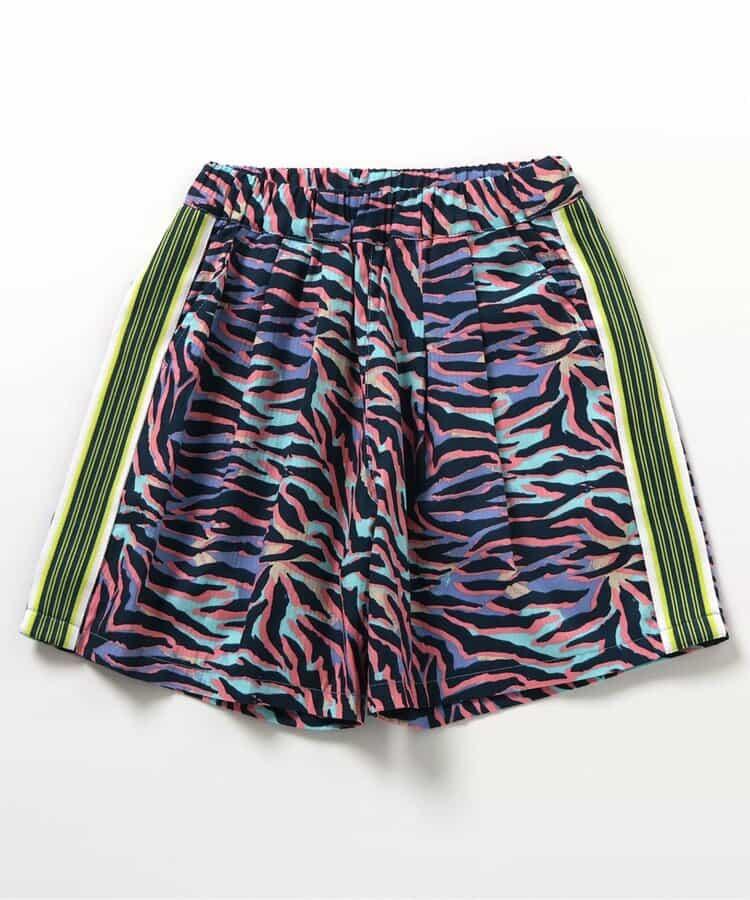 【B NEW JACK】側邊條紋印花褲 五分褲