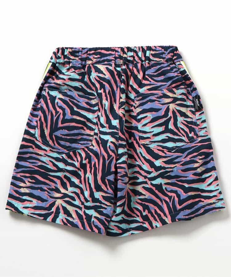 【B NEW JACK】側邊條紋印花褲 五分褲