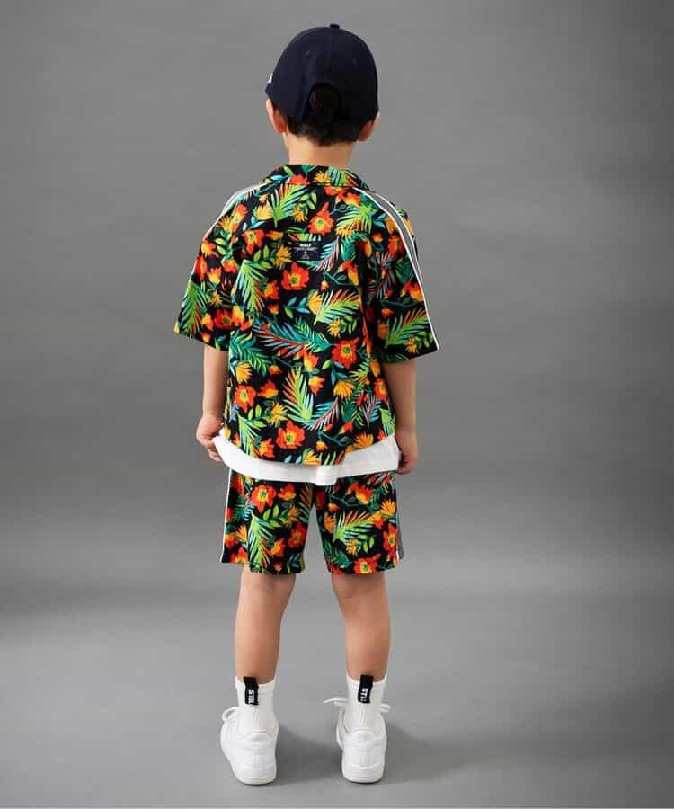 【B NEW JACK】側邊條紋印花褲 五分褲