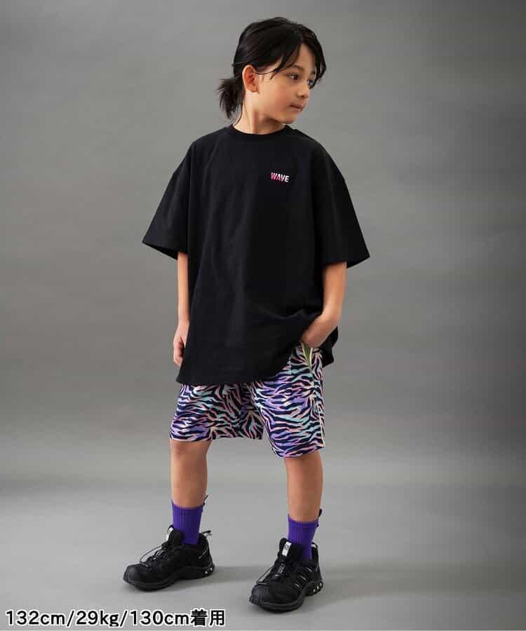 【B NEW JACK】側邊條紋印花褲 五分褲