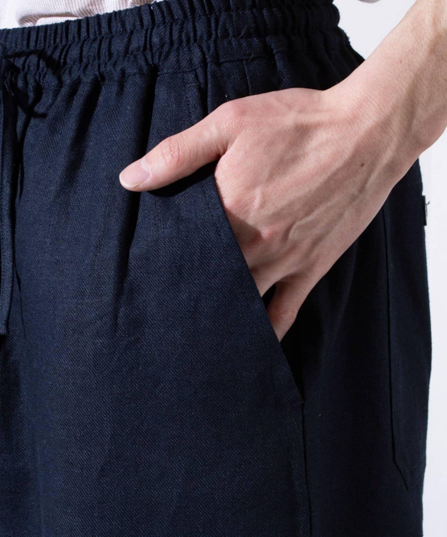 【GEVACO】棉麻材質 簡約烘焙褲(純色/條紋)