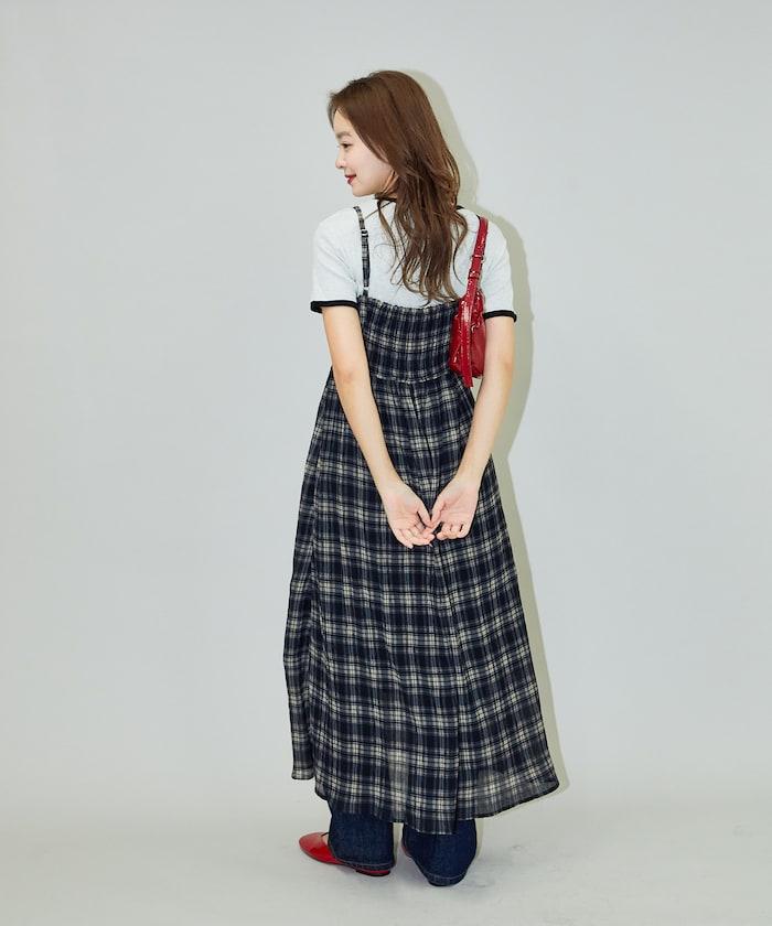 一點刺繡 柳葉 女士吊帶連衣裙 限定推出