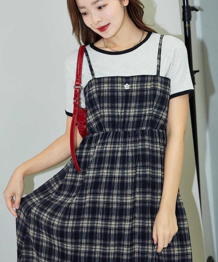 一點刺繡 柳葉 女士吊帶連衣裙 限定推出