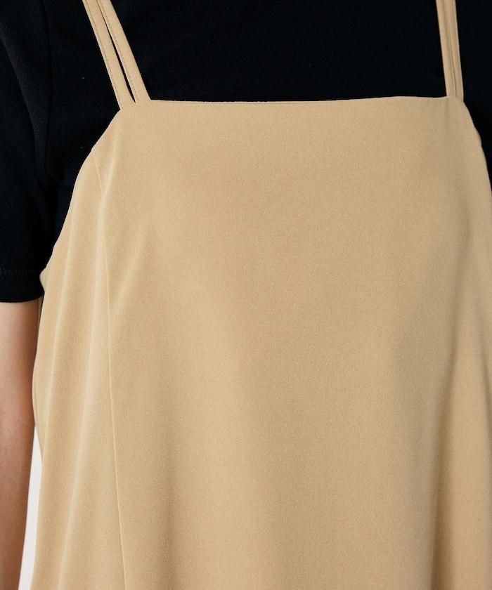 <接觸冷感/防紫外線>功能面料吊帶連衣裙