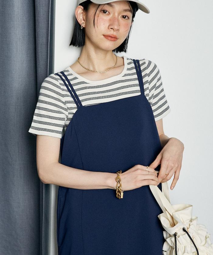 芭蕾領 隨機條紋T恤