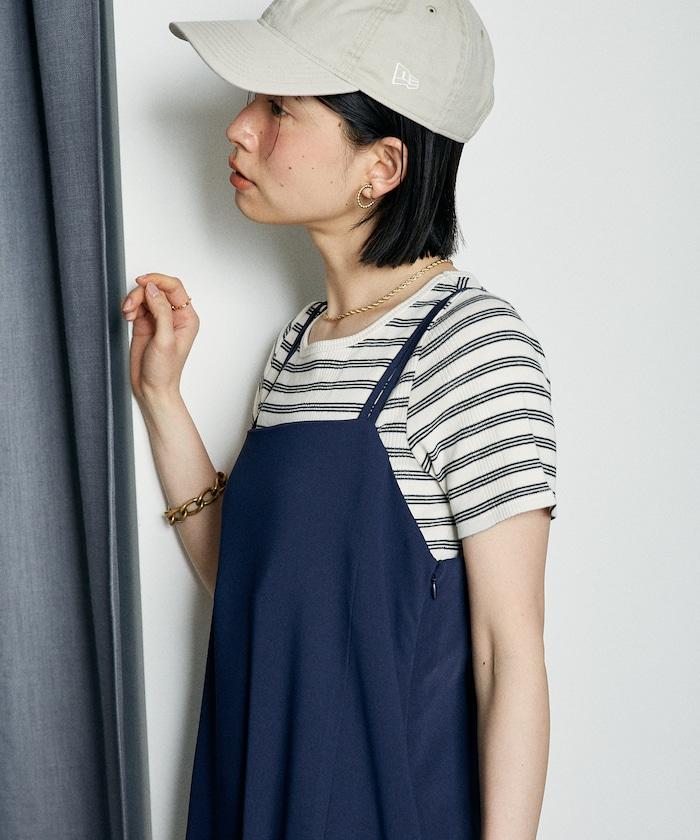 <接觸冷感/防紫外線>功能面料吊帶連衣裙