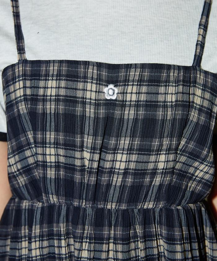 一點刺繡 柳葉 女士吊帶連衣裙 限定推出