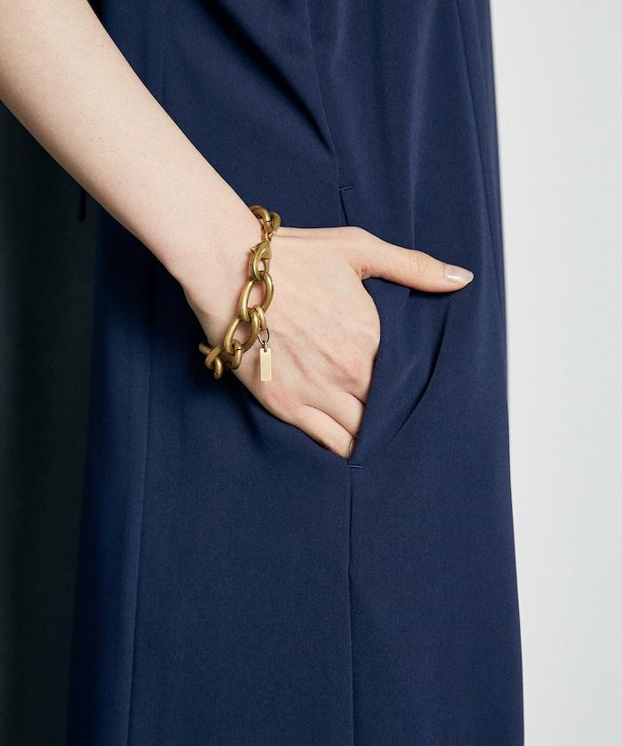 <接觸冷感/防紫外線>功能面料吊帶連衣裙