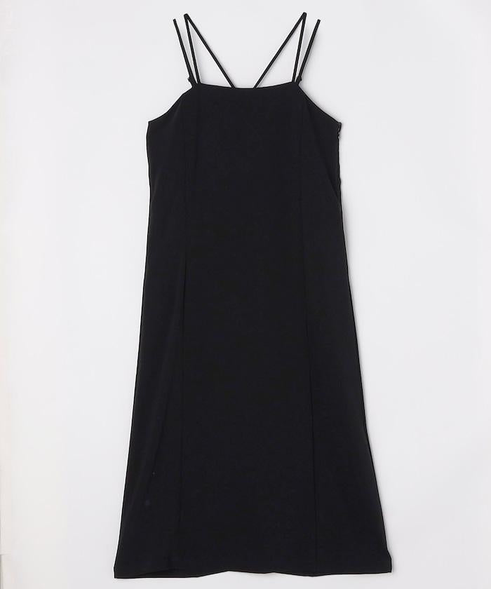 <接觸冷感/防紫外線>功能面料吊帶連衣裙