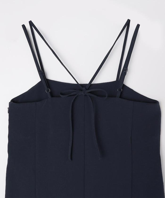 <接觸冷感/防紫外線>功能面料吊帶連衣裙