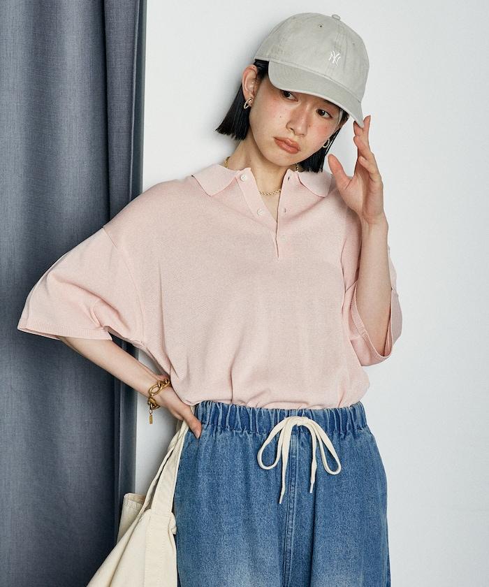 可水洗夏季針織polo衫/透明薄針織polo衫/可水洗針織