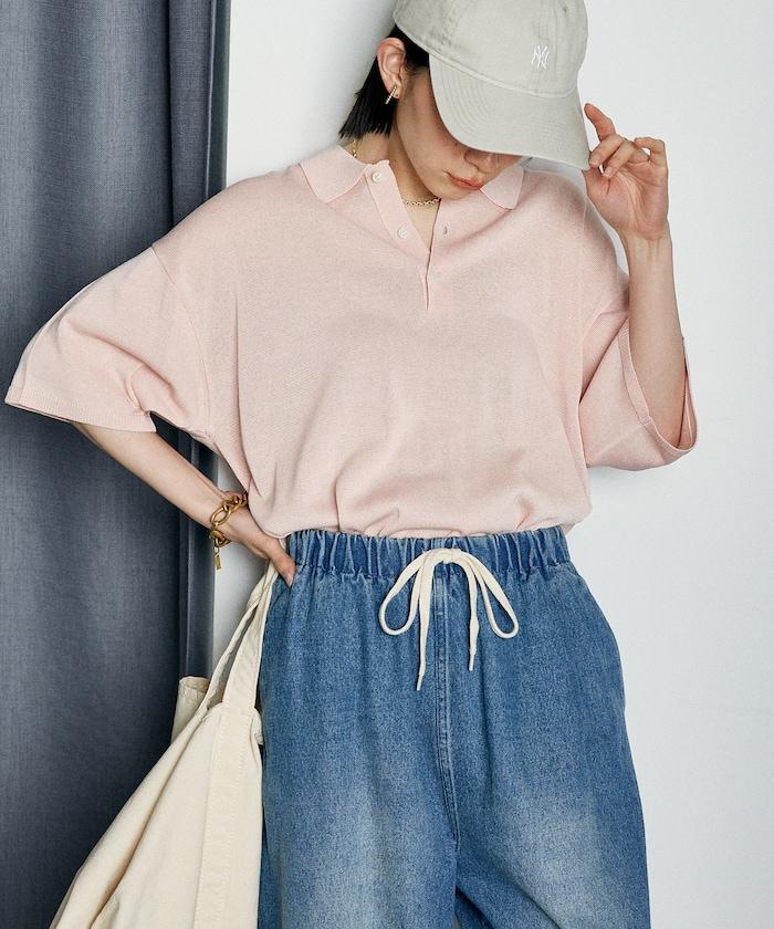 可水洗夏季針織polo衫/透明薄針織polo衫/可水洗針織